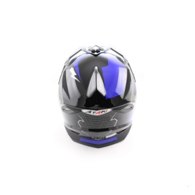 Шлем (кроссовый) Ataki MX801 Strike синий/черный глянцевый фото в интернет-магазине FrontFlip.Ru