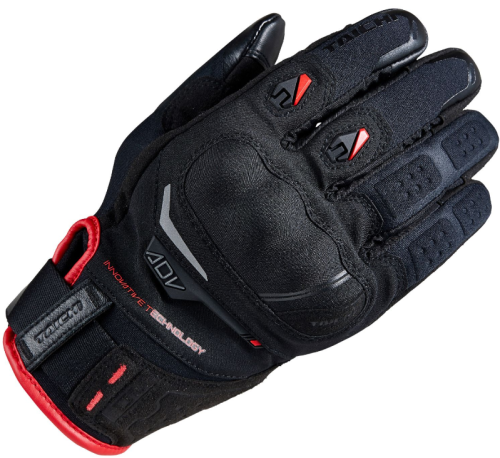 Перчатки комбинированные Taichi DRYMASTER COMPASS Black/Red фото в интернет-магазине FrontFlip.Ru