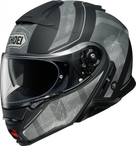 SHOEI Мотошлем NEOTEC II JAUNT черно-серо-серебристый, TC-5 фото в интернет-магазине FrontFlip.Ru