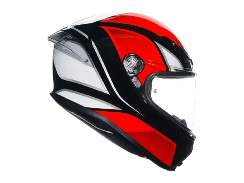 AGV Шлем K-6 E2206 HYPHEN BLACK/RED/WHITE фото в интернет-магазине FrontFlip.Ru