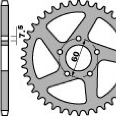 PBR Звезда задняя    4395-38   (сталь) фото в интернет-магазине FrontFlip.Ru