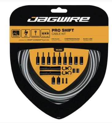 Набор рубашек и тросиков переключения Jagwire Pro Shift Kit 2X Ice Gray (PCK501) фото в интернет-магазине FrontFlip.Ru
