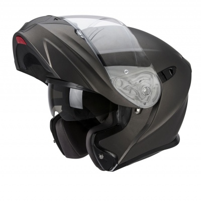 [SCORPION EXO] Мотошлем EXO-920 SOLID, цвет Антрацит Матовый фото в интернет-магазине FrontFlip.Ru