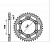 PBR Звезда задняя    1027-46  (сталь) DUCATI Z46 C45 C.520