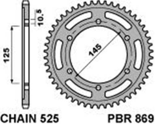 PBR Звезда задняя    869-42   (сталь) фото в интернет-магазине FrontFlip.Ru