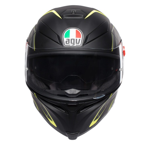 Шлем AGV K-5 S MULTI Tornado Matt Black/Yellow-Fluo фото в интернет-магазине FrontFlip.Ru