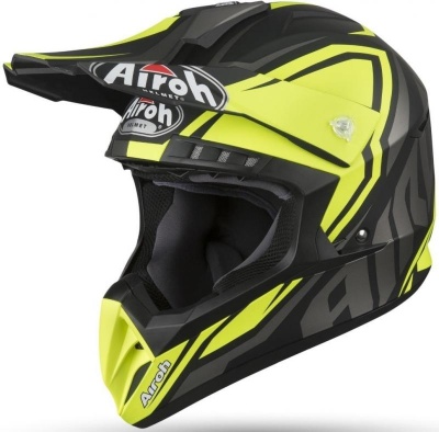 AIROH шлем кросс SWITCH IMPACT YELLOW MATT фото в интернет-магазине FrontFlip.Ru