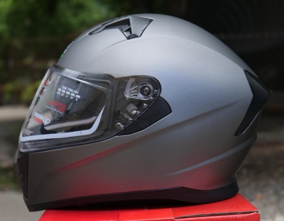 Шлем AiM JK320 Grey Metal фото в интернет-магазине FrontFlip.Ru