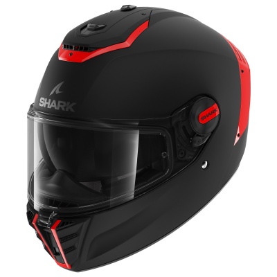 Шлем SHARK SPARTAN RS BLANK MAT Black/Red/Black фото в интернет-магазине FrontFlip.Ru