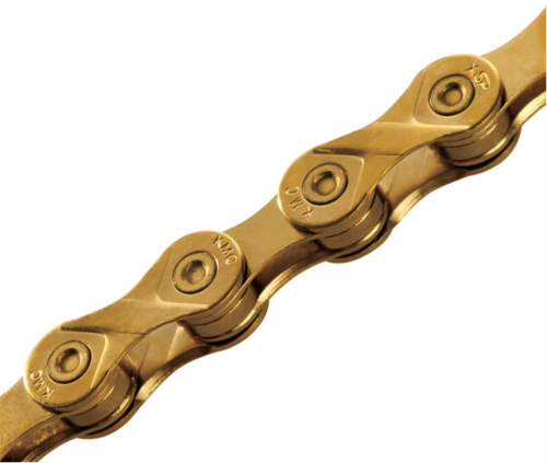 Цепь KMC X9 Ti-N 9ск. 114L Gold (BX09TI114) фото в интернет-магазине FrontFlip.Ru