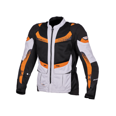 MACNA FURIO Куртка ткань черно-бело-оранж. фото в интернет-магазине FrontFlip.Ru