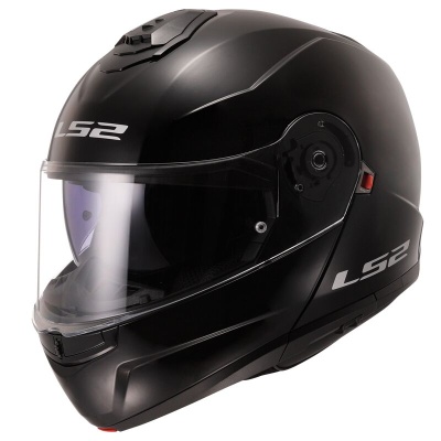 LS2 Мотошлем FF908 STROBE II Solid глянцевый черный фото в интернет-магазине FrontFlip.Ru