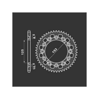 PBR Звезда задняя    4307-39   (сталь) фото в интернет-магазине FrontFlip.Ru