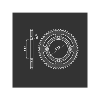 PBR Звезда задняя    4486-51   (сталь) фото в интернет-магазине FrontFlip.Ru