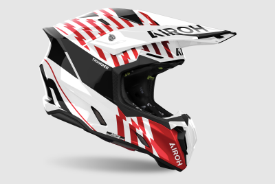 Мотошлем AIROH TWIST 3 THUNDER RED GLOSS Кросс-Эндуро термопластик фото в интернет-магазине FrontFlip.Ru
