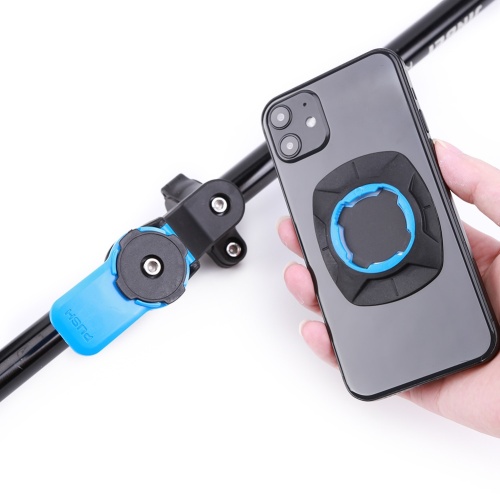 Держатель для телефона на руль Moto Holder синий фото в интернет-магазине FrontFlip.Ru