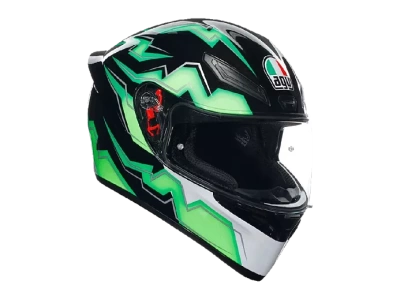 AGV Шлем K-1 E2206 KRIPTON BLACK/GREEN фото в интернет-магазине FrontFlip.Ru