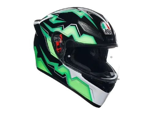 AGV Шлем K-1 E2206 KRIPTON BLACK/GREEN фото в интернет-магазине FrontFlip.Ru
