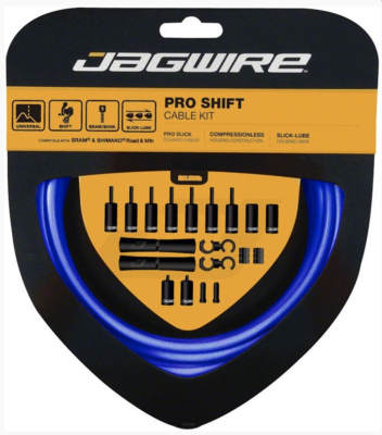 Набор рубашек и тросиков переключения Jagwire Pro Shift Kit 2X Sid Blue (PCK505) фото в интернет-магазине FrontFlip.Ru