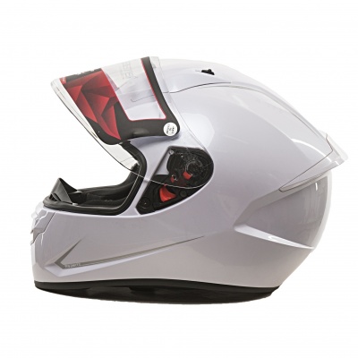 Мотошлем MT STINGER SINGLE MONO GLOSS PEARL WHITE фото в интернет-магазине FrontFlip.Ru