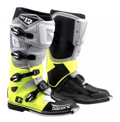 Мотоботы GAERNE SG-12, черный/Hi-Vis желтый фото в интернет-магазине FrontFlip.Ru