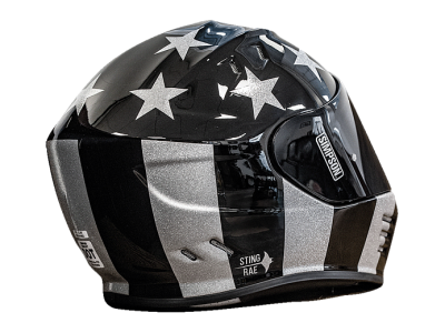 SIMPSON Шлем VENOM STINGRAE BLACK фото в интернет-магазине FrontFlip.Ru
