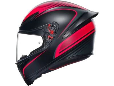 AGV Шлем K-1 E2206 WARMUP BLACK/PINK фото в интернет-магазине FrontFlip.Ru