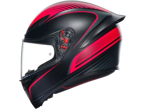 AGV Шлем K-1 E2206 WARMUP BLACK/PINK фото в интернет-магазине FrontFlip.Ru
