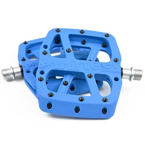 Педали E Thirteen Base Flat Pedal Composite Blue (PD2USA-102) фото в интернет-магазине FrontFlip.Ru