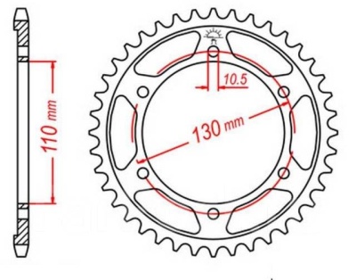 PBR Звезда задняя    241-42   (сталь) фото в интернет-магазине FrontFlip.Ru