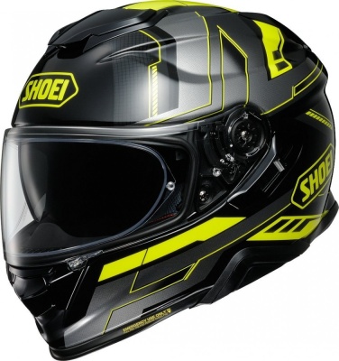 SHOEI Мотошлем GT-Air 2 APERTURE желто-черно-серый, TC-3 фото в интернет-магазине FrontFlip.Ru