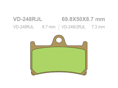 VESRAH Тормозные колодки  VD-248RJL  (210/303) фото в интернет-магазине FrontFlip.Ru