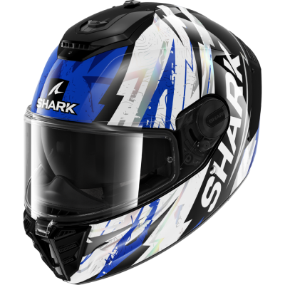 Шлем Shark SPARTAN RS HIBOLT Black/Blue/White фото в интернет-магазине FrontFlip.Ru
