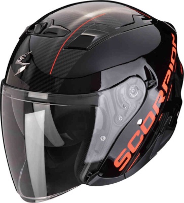 [SCORPION EXO] Мотошлем EXO-230 QR, цвет Черный/Красный фото в интернет-магазине FrontFlip.Ru