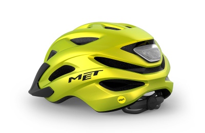Велошлем Met Crossover MIPS Metallic Lime Yellow фото в интернет-магазине FrontFlip.Ru