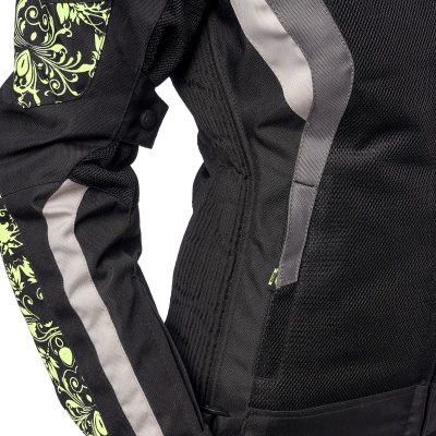 MOTEQ Текстильная женская куртка ROXY Черный/Зелёный фото в интернет-магазине FrontFlip.Ru