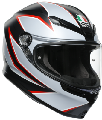 Шлем AGV K-6 MULTI Flash Matt Black/Grey/Red фото в интернет-магазине FrontFlip.Ru