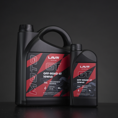 LAVR MOTO Моторное масло GT OFF ROAD 4T 10W40 SM, 4 л фото в интернет-магазине FrontFlip.Ru
