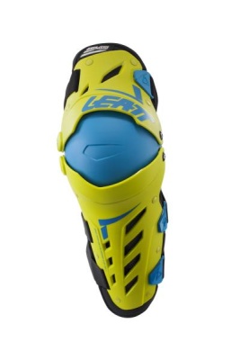 Наколенники Leatt Dual Axis Knee & Shin Guard Lime/Blue фото в интернет-магазине FrontFlip.Ru