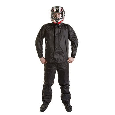 [PROUD TO RIDE]  Мотодождевик (куртка+брюки), цвет черный фото в интернет-магазине FrontFlip.Ru