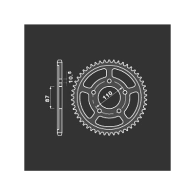 PBR Звезда задняя    828-45   (сталь) фото в интернет-магазине FrontFlip.Ru