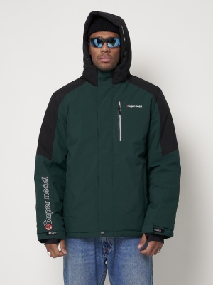 Горнолыжная куртка мужская темно-зеленого цвета 88821TZ фото в интернет-магазине FrontFlip.Ru