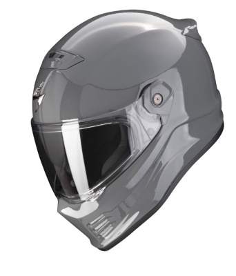 [SCORPION EXO] Мотошлем COVERT-FX SOLID, цвет Серый фото в интернет-магазине FrontFlip.Ru