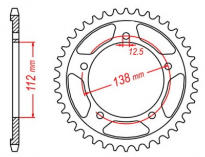 PBR Звезда задняя    408-41   (сталь) фото в интернет-магазине FrontFlip.Ru