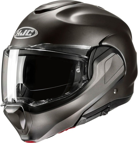 HJC Мотошлем F100 SEMI FLAT TITANIUM фото в интернет-магазине FrontFlip.Ru