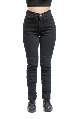 STARKS Мотоджинсы ZENA, женские, Slim fit., черный, Rinsed wash фото в интернет-магазине FrontFlip.Ru