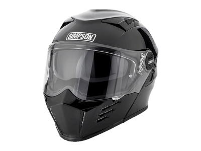 SIMPSON Шлем DARKSOME GLOSS BLACK фото в интернет-магазине FrontFlip.Ru