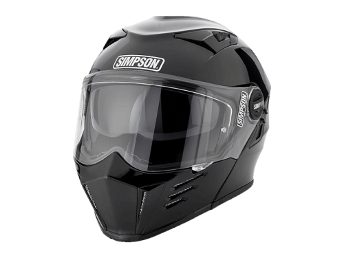 SIMPSON Шлем DARKSOME GLOSS BLACK фото в интернет-магазине FrontFlip.Ru