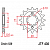 Звезда передняя (ведущая), для 520 цепи, 13 зубьев (JT 430.13)