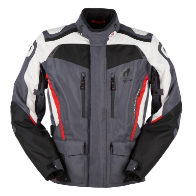 [FURYGAN] Мотокуртка APALACHES текстиль, цвет Черный/Серый/Красный фото в интернет-магазине FrontFlip.Ru